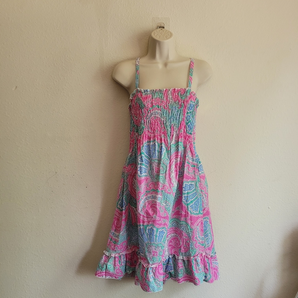 Lauren Ralf Lauren women's dress blue pink small